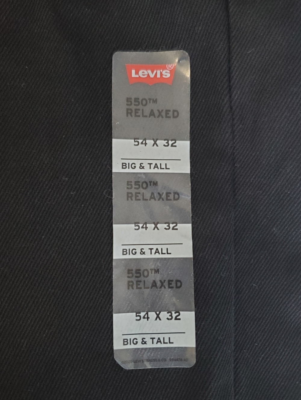 Levi's 550 Men's Black Relaxed Fit Jeans Size 54x32 100% Cotton NWT - Picture 8 of 16